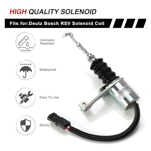 Solénoïde de coupure de carburant 24V SA-3742-12 pour matériel de chantier - 5