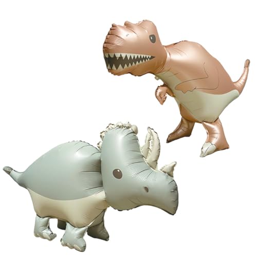 Image of Giant 3D Dinosaur Balloons Self Standing Cute Dinosaur Balloons Birthday Party Decorations Supplies