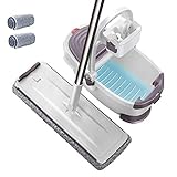 ✔Der Mikrofaser-Moppkopf trocknet sofort den Boden. Es kann auch als trockener Mopp zum Aufnehmen von Haaren und Staub verwendet werden.