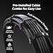 AsiaHorse 12VHPWR PSU Extension Cable Kit for RTX 50/40 Series, 16AWG Pcie 5.0 Cable Extension Kit Soft Braided 16PIN to 16PIN Cable Kit, 24pin ATX /4+4pin EPS /12+4pin 30CM