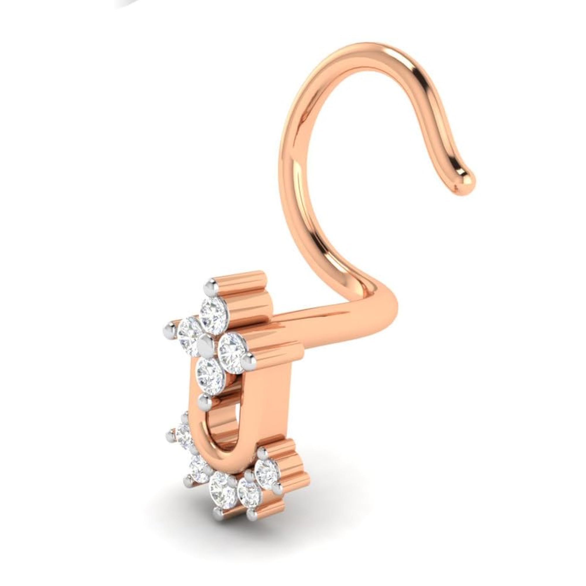 Women's 9K BIS Hallmarked Rose Gold Stud Nosering