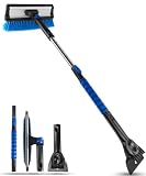 Auccutro 39.5" Extendable Snow Brush with Ice Scraper & Squeegee for Car Windshield, 360Β° Rotating Head, Heavy Duty Telescoping Snow Removal Tool with Foam Grip for Auto, SUV, Truck