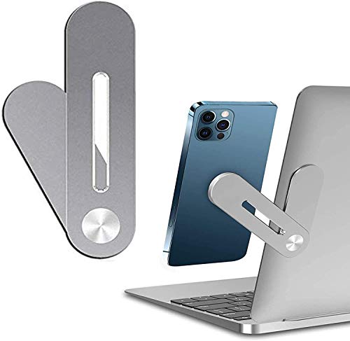 Image of Laptop Side Mount Clip, Magnetic Phone Mount, Fixed Clip on Flat and Slim Monitor Laptop Stand Multi Screen Support Phone Holder Computer Expansion Bracket for iPhone Android Smartphone