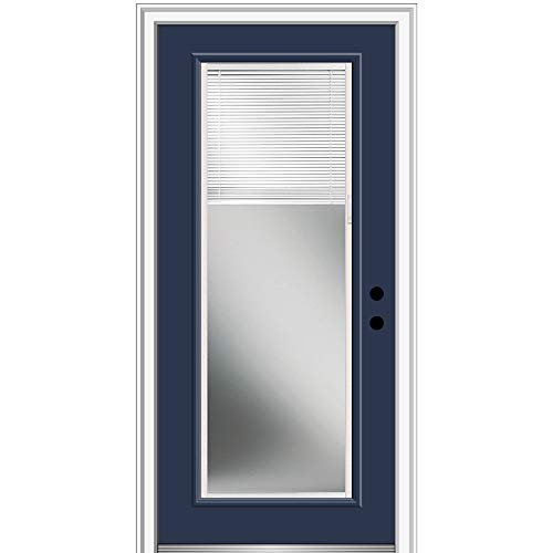 National Door Company Z010410L Steel Naval, Left Hand In-swing, Prehung Door, Full Lite, Clear Low-E Glass with RLB, 36
