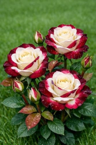Rare Rose Plant - Hardy Perennial Rose Shrub - Richly Fragrant - Suitable for Potted and Ground Planting - Beautiful Garden Landscaping/that Grow Fast/Golden Jade Carving-1 Root-C