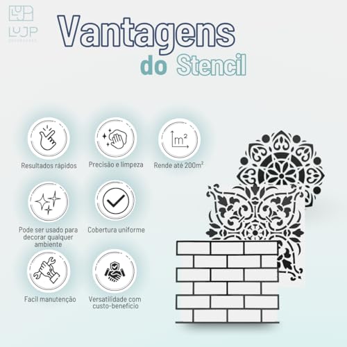 Stencil Gabarito Mandala Circular Revestimento De Parede Decoração Pintura Flexivel 3d