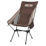 Overmont Portable High-Back Camping Chair - 440LBS Support Oversized Lightweight Folding Backpacking Chair for Adults - Compact with Detachable Pillow for Outdoor Travel Hiking Beach Fishing