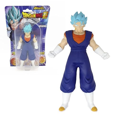 Bizak Monsterflex Vegeku Super Saiyan Blue Dragon Ball, bambola super estensibile ed elastico, 17 cm, 8 da collezione, per adulti fan collezionisti e bambini dai 6 anni (64390230-31)