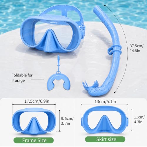 JRing Equipo de Snorkel para Adultos, Set de Máscara Antivaho con Snorkel Húmedo miniatura 5