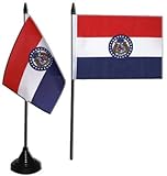 Flaggenfritze® Tischflagge USA Missouri 10x15 cm