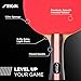 STIGA Performance 4 Player Ping Pong Paddle Set of 4 – Table Tennis Rackets, 6 – 3 Star Orange and White Balls