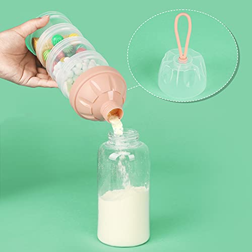 Accmor Baby Milk Powder Formula Dispenser, 4 Layers Stackable Formula Container For Travel, Non-Spill Snacks Formula Storage Container On The Go, Bpa Free #TOP4