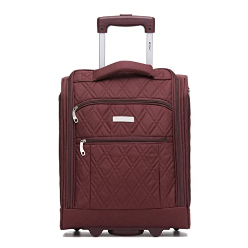 Flight Knight 45x36x20cm easyJet Underseat Carry On Non Priority Approved Hand Luggage Case - 2 Wheels - Ultra Lightweight Durable Soft Case Textile Cabin Suitcase