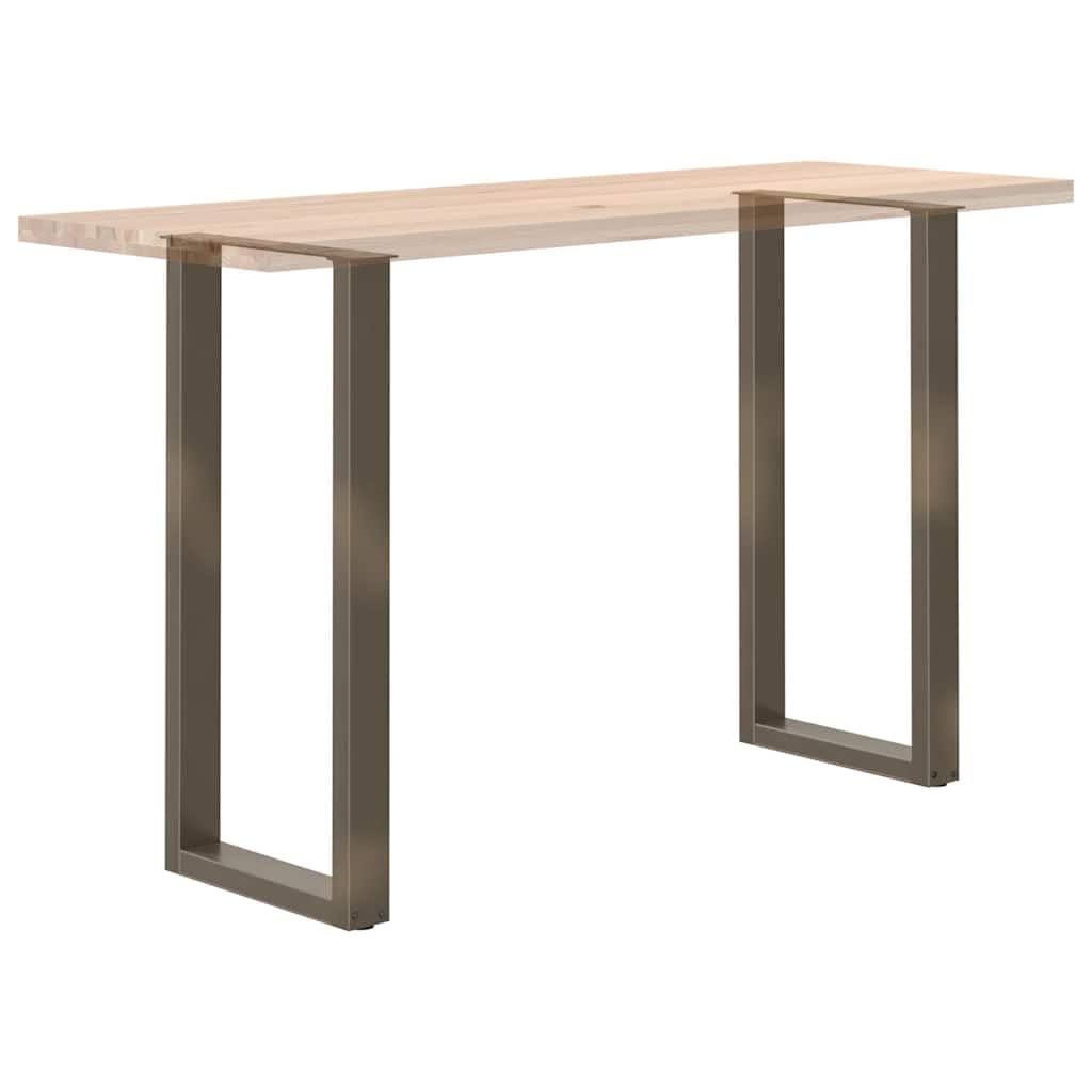 Juego de 2 patas para mesa de bar en forma de U, patas de acero con recubrimiento en polvo, 40 x 100 cm, incluye patas ajustables, estructura de mesa para bar y mesa de café, acero natural