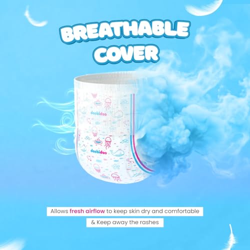 Image of Doobidoo Classic Baby Diaper Pants - XL Size | High Absorbency with Cottony Bubble Soft Topsheet, Anti-Leak Side Cuffs & Rash-Free Comfort | Gentle Protection (12-17 kg) - Pack of 4 | 104 Count