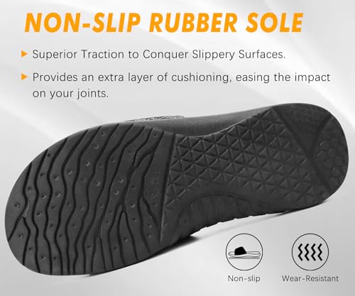 Image of ONCAI Mens Slide Sandals Open Toe Athletic Adjustable Straps Orthotic Plantar Fasciitis Sport Sandals with Soft Cushion Arch Support Footbed Size 7-13