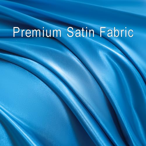 NTBAY California King Satin Sheet Set, 4 Piece, Royal Blue - image 7