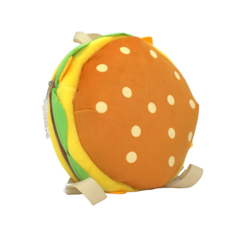 Back BlingBurger Bag - Spacious Soft Plush Backpack with Adjustable Straps, for Travel and more (12x12 inch)