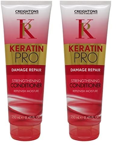 CreightonsPro Keratin Strength & Repair Conditioner (250ml) - Helps Boost Keratin Levels For Silky Smooth, More Manageable Hair. For Dry, Damaged Hair. (Pack of 2)