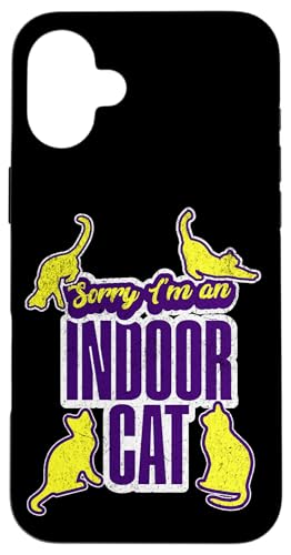Sorry I'm Indoor Cat Funny Inrovert Says for Cat Lovers X}zP[X iPhone 16 Plus p