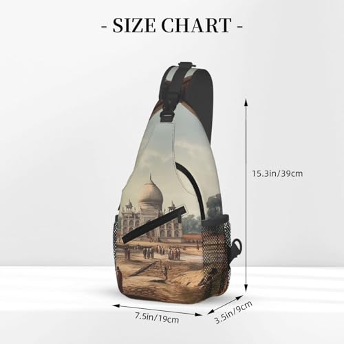 Bolso Sling Unisex Negro para Viaje y Senderismo miniatura 2