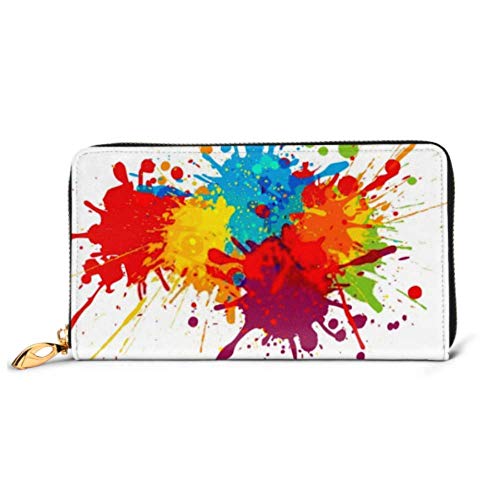 Preisvergleich Produktbild JHGFG Mode Handtasche Reißverschluss Brieftasche Vektor Bunte Hintergrund Design Illustration Telefon Kupplung Geldbörse Abendkupplung Blockieren Leder Brieftasche Multi Card O.