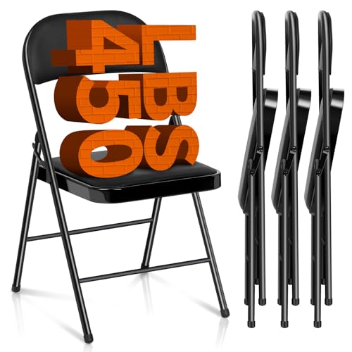 Absead Verbessert Klappstuhl Gepolstert Set aus 4 Klappstühle,...