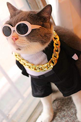 Retro Oval Small Dogs Cats Eye Wear Party Favors Pet Sunglasses Set Cute Funny Cosplay Dolls Costume Photo Props - Image 7