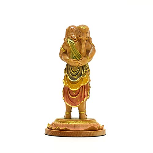 Amazon｜海宇工芸(kaiu art) 小仏【歓喜天（聖天）】 柘植 淡彩色 総高