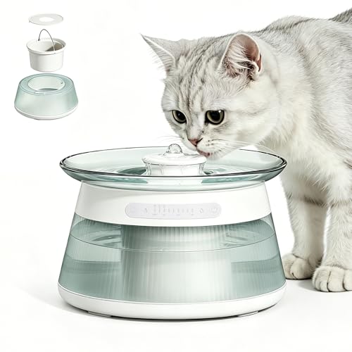 Fuente de agua para gatos de vidrio inteligente 2.5L miniatura 1