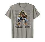 PEACE, LOVE, HIP HOP Old School 90 Dope Camo T-Shirt