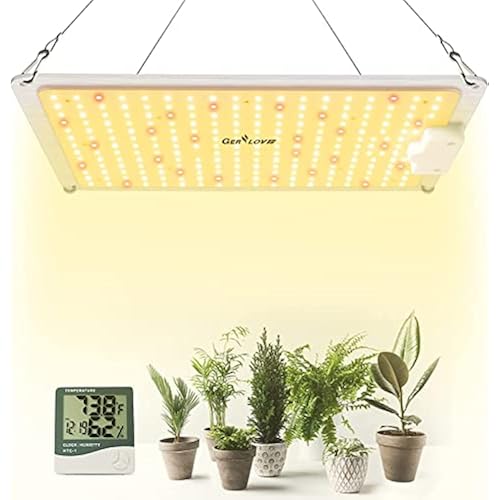 LED Grow Light, SP1000 Sunlike Full Spectrum Dimmable Plant Lights with Thermometer Hygrometer, Growing Lamps for Indoor Plants Seedlings Veg Bloom 2x2/3x3 Ft Coverage