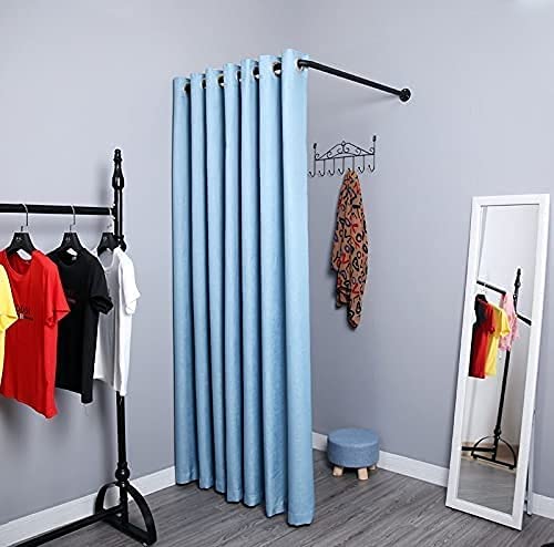 Cabine d'essayage d'angle vestiaire mobile temporaire rideau occultant