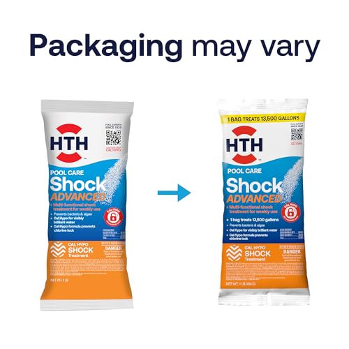 Image of HTH 52035 Swimming Pool Care Shock Advanced, Swimming Pool Chemical, Cal Hypo Formula, 1lb