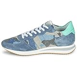  Philippe Model Damen Schuhe Sneakers Paris TZLD CN12 Bleu Jaune Blau
