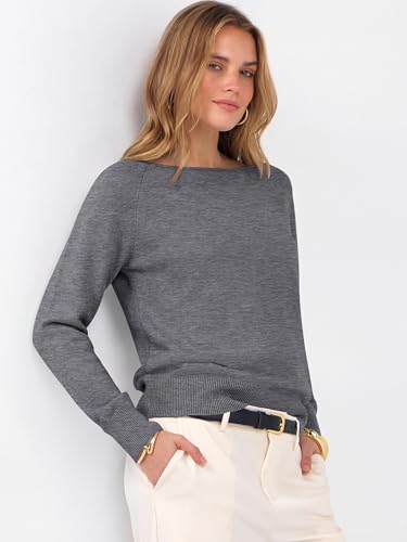 Image of ANRABESS Women Long Sleeve Rolled Neck Fall Lightweight Sweaters Top