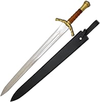 Vista 8 de Medieval Warrior Espada vikinga de fantasía hecha a mano personalizada viene con funda de cuero negro