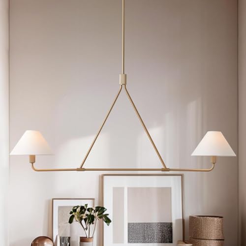 Minimalist Elegance Architectural 2-Light Tapered Pendant - Perfect for Dining,