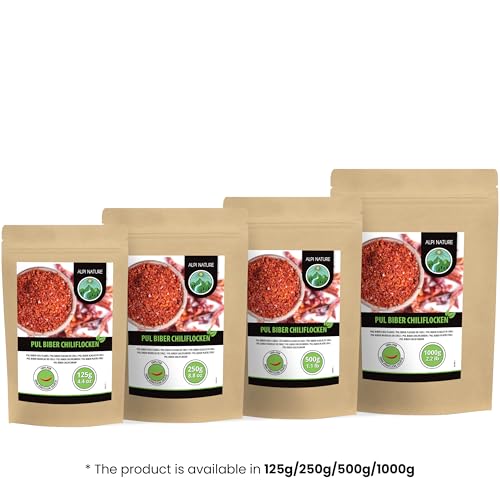 Alpi Nature Pul Biber 250g, Chiliflocken scharf, Pul Biber Gewürz zum Kochen