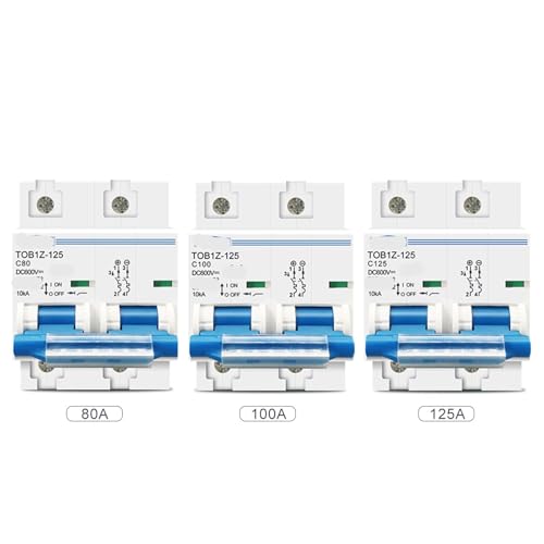 Disyuntor MCB 2P CC 600V 125A para control y aislamiento de baterias fotovoltaicas 4