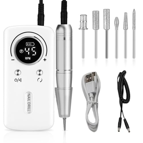 Set eléctrico de taladro para uñas profesional portátil miniatura 1