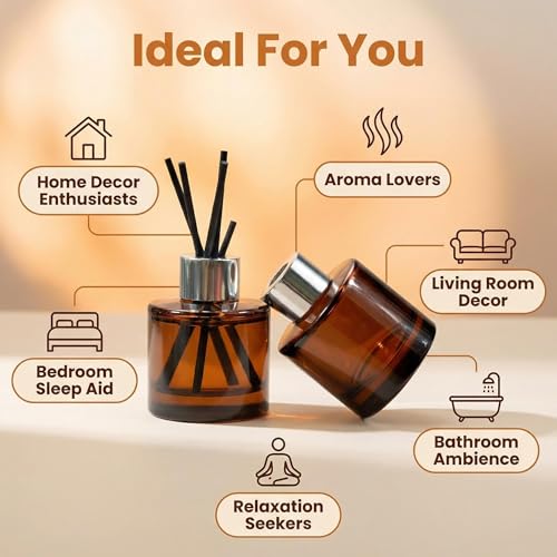 2 Pzs Botellas de Vidrio para Difusor de Aromaterapia miniatura 4