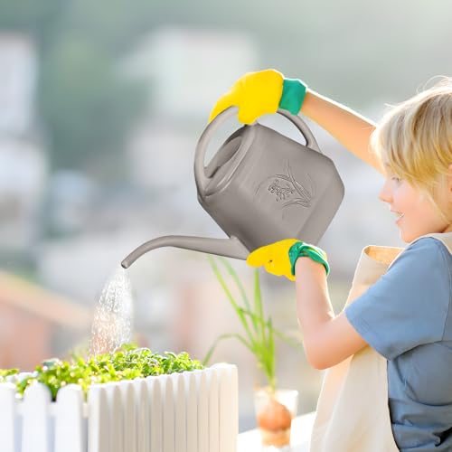 Image of Plant Watering Can Small -1 /2 Gallon-Coffee Color | With Long Spout for Watering-Home Indoor and Outdoor Garden