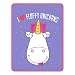Universal Fluffy Heart Unicorns Microraschel Throw