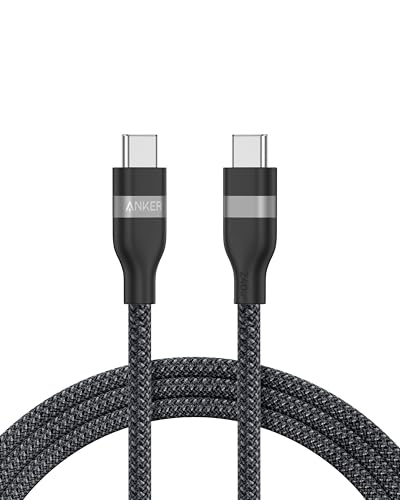 Anker Nano Cabo USB-C para USB-C (tipo C), 240W, 1,8m, Trançado Flexível Multicolorido, Carregador Tipo C de Carregamento Rápido para iPhone Série 15/16/17,Xiaomi,Samsung,MacBook Pro e mais, Preto