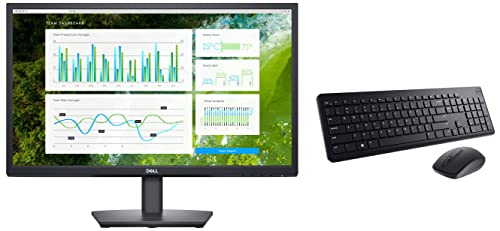 Image of Dell 24 inch (60.96 cm) FHD Monitor 1920 x 1080@ 60Hz|IPS Panel|Built-in Dual Speaker & Wireless Keyboard and Mouse - KM3322W, Anti-Fade & Spill-Resistant Keys