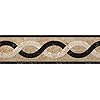 Border Sticker for Wall Marble Stone Braided Pattern Glossy Laminated Waterproof Vinyl Roll for Kitchen Door Floor Bathroom Decoration
