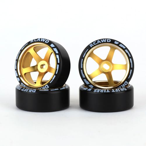 Pneu de drift RCAWD 27mm jaune : fini les jantes voilées par la colle