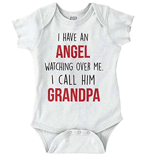 Sweet Grandfather Angel Love Memories Baby Bodysuit Jumper Girls