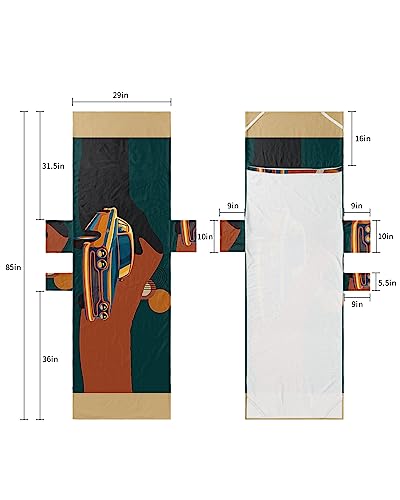 Boho Mountain, Beach Lounge Chair Towel Cover, Soft Chaise Lounge Towel with Side Pockets Patio Pool Chairs Cover for Beach/Pool Sunbathing 29x85 Colorful Car Minimalist Geometric Sun Stripes